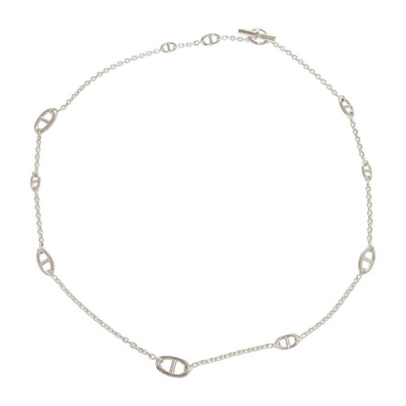 Unused Hermès Farandole 80 Chaine d'Ancre Silver 925 Necklace 0433HERMES - Picture 1 of 8